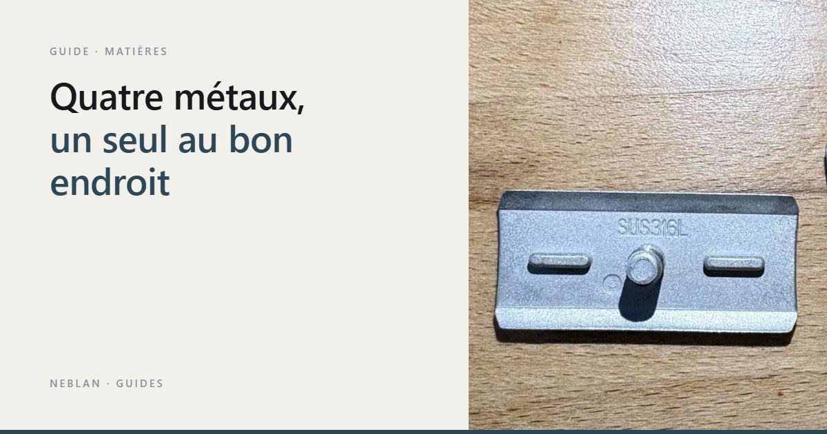 Plaque de tête du rasoir Neblan 110 gravée SUS316L, photo réelle